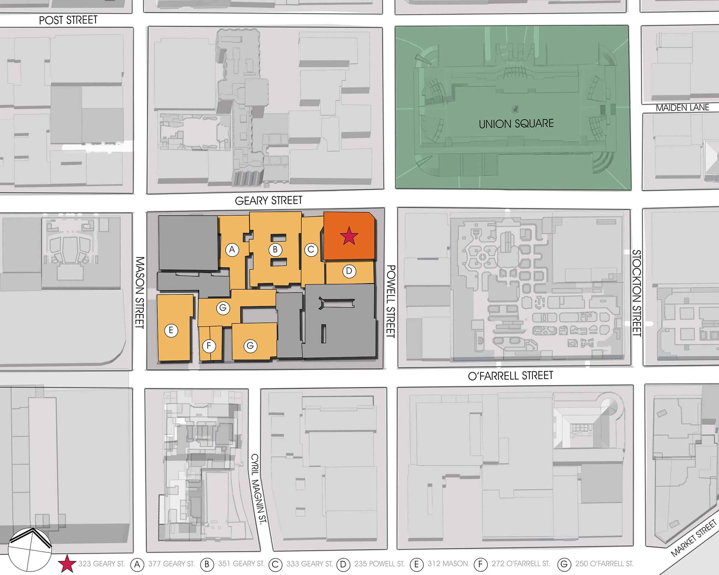 Fennie+Mehl 323 Geary Street Site Map